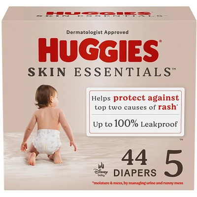 Skin Essentials Baby Diapers, Size 5 (27+ lbs)