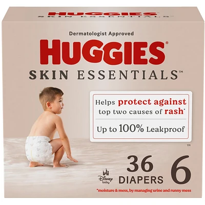 Skin Essentials Baby Diapers, Size 6 (35+ lbs)