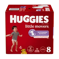 Little Movers Baby Diapers, 8 (46+ lbs), 38 Ct