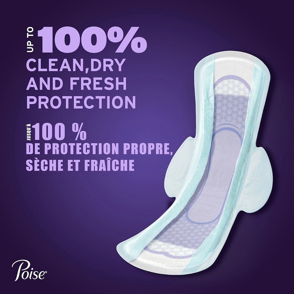 Overnight Ultra Thin Incontinence & Postpartum Pads with Wings for Bladder Leaks, 8 Drop Extra Absorbent, Long Length, 20 Count