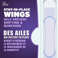 Overnight Ultra Thin Incontinence & Postpartum Pads with Wings for Bladder Leaks, 8 Drop Extra Absorbent, Long Length, 20 Count