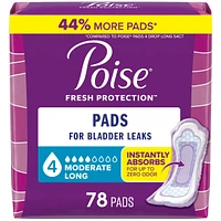Incontinence Pads & Postpartum Pads, 5 Drop Maximum Absorbency, Long Length, 60 Count
