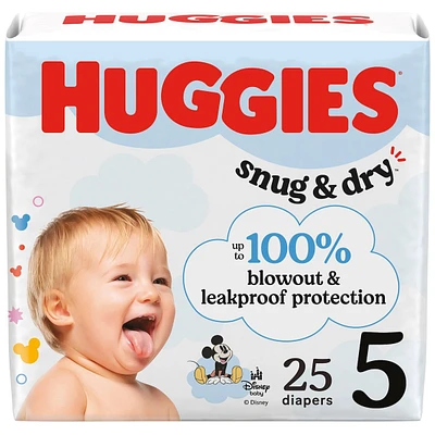 Snug & Dry Baby Diapers, 1 (8-14 lbs), 44 Ct