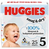 Snug & Dry Baby Diapers, 1 (8-14 lbs), 44 Ct