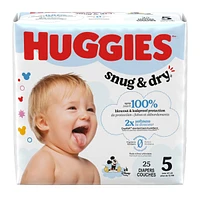 Snug & Dry Baby Diapers, 1 (8-14 lbs), 44 Ct