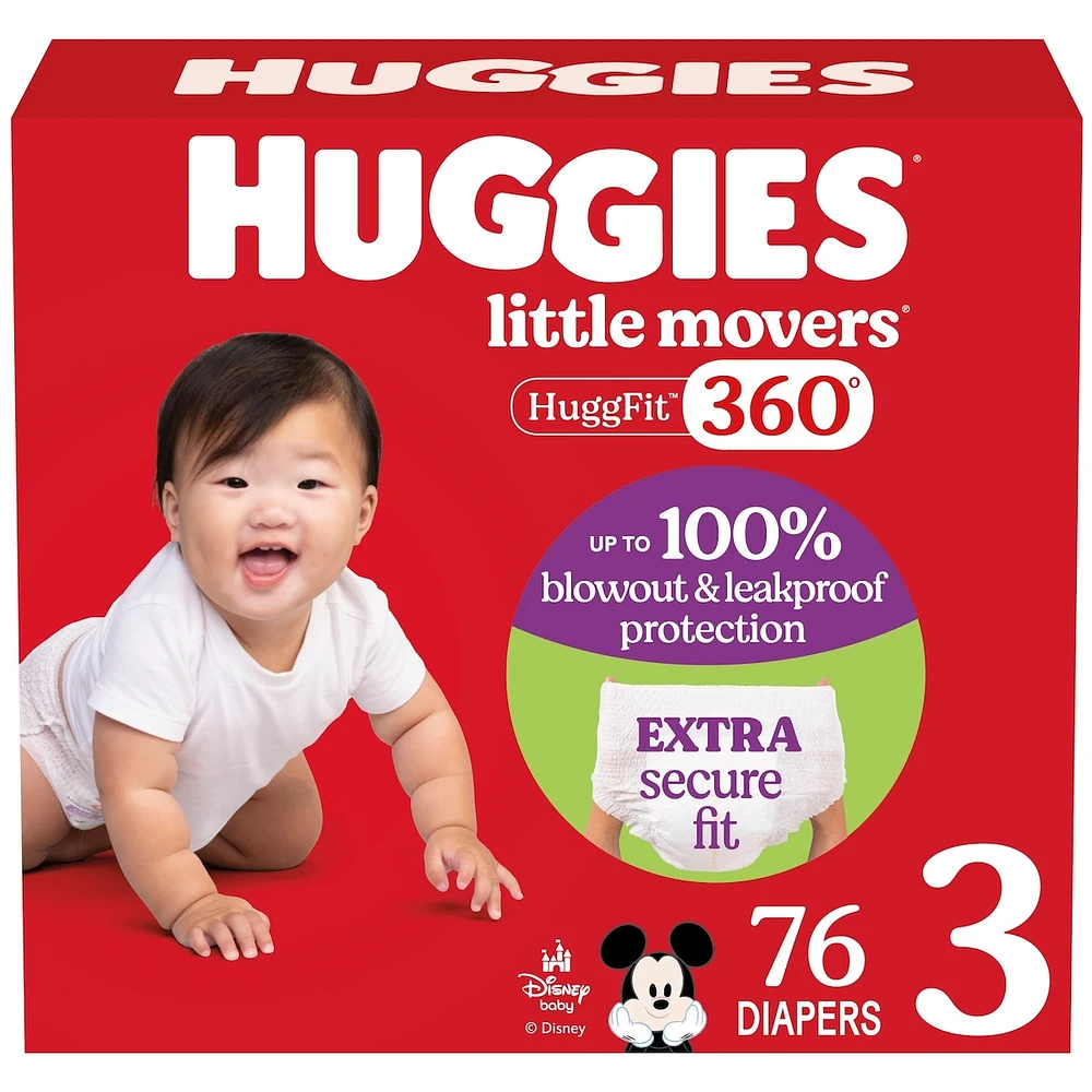 Couches pour bébés Little Movers, taille ( livres et plus