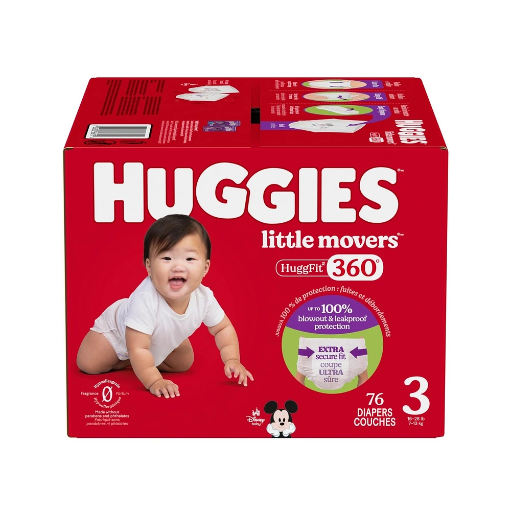 Couches pour bébés Little Movers, taille ( livres et plus