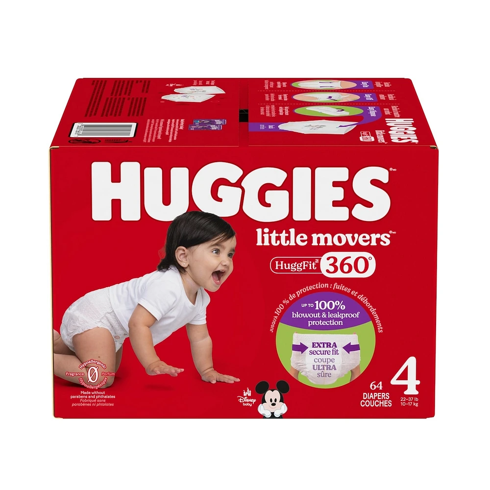 Couches pour bébés Little Movers, taille ( livres et plus