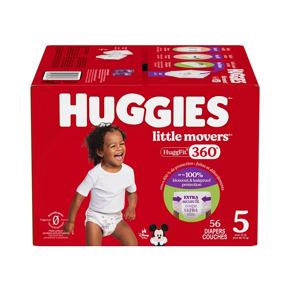 Couches pour bébés Little Movers, taille ( livres et plus