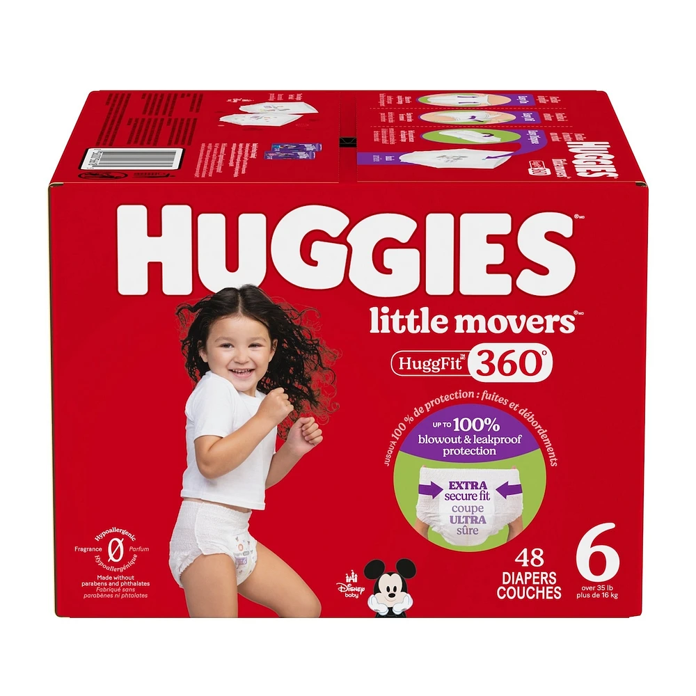 Couches pour bébés Little Movers, taille ( livres et plus
