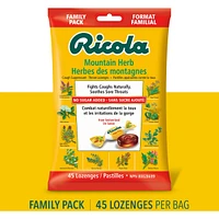 Mountain Herb No Sugar Added Family Bag Cough Suppressant Throat Lozenges