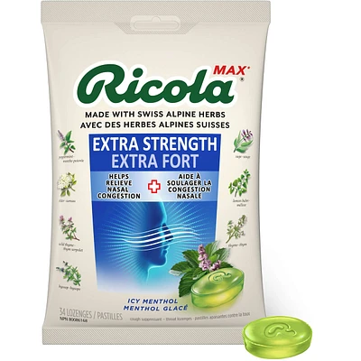 Ricola Extra Strength Icy Menthol Cough Drops