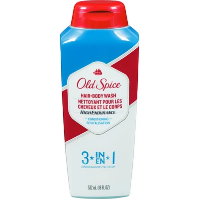 Old Spice High Endurance Conditioning Long Lasting Scent Men's Hair and Body Wash 532 mL