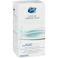 Secret Clinical Antiperspirant and Deodorant Soft Solid, FREE, Sensitive Unscented, 45g
