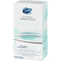 Secret Clinical Antiperspirant and Deodorant Soft Solid, FREE, Sensitive Unscented, 45g