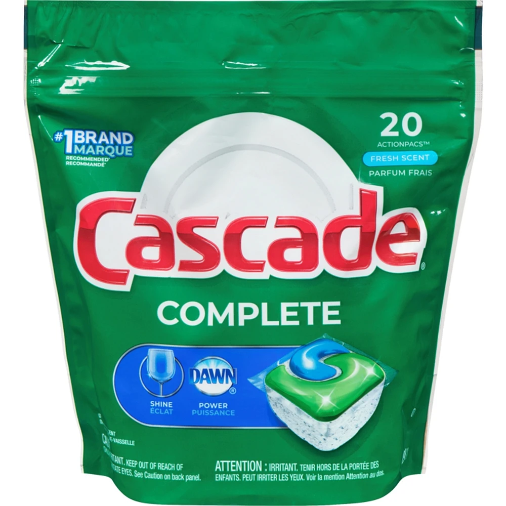 Complete ActionPacs, Dishwasher Detergent, Fresh Scent, 20 count