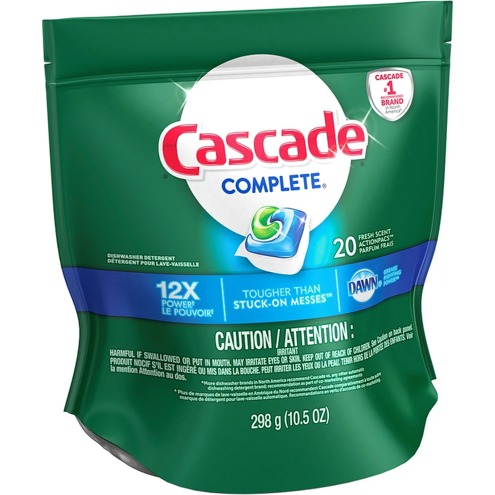 Complete ActionPacs, Dishwasher Detergent, Fresh Scent, 20 count