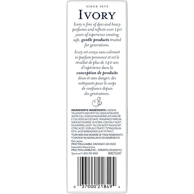 Ivory Bar Soap Aloe Scent 90 g, 10 count