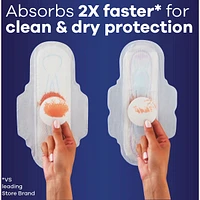 Ultra Thin Overnight Pads with Flexi-Wings, Size 4, Overnight, Unscented