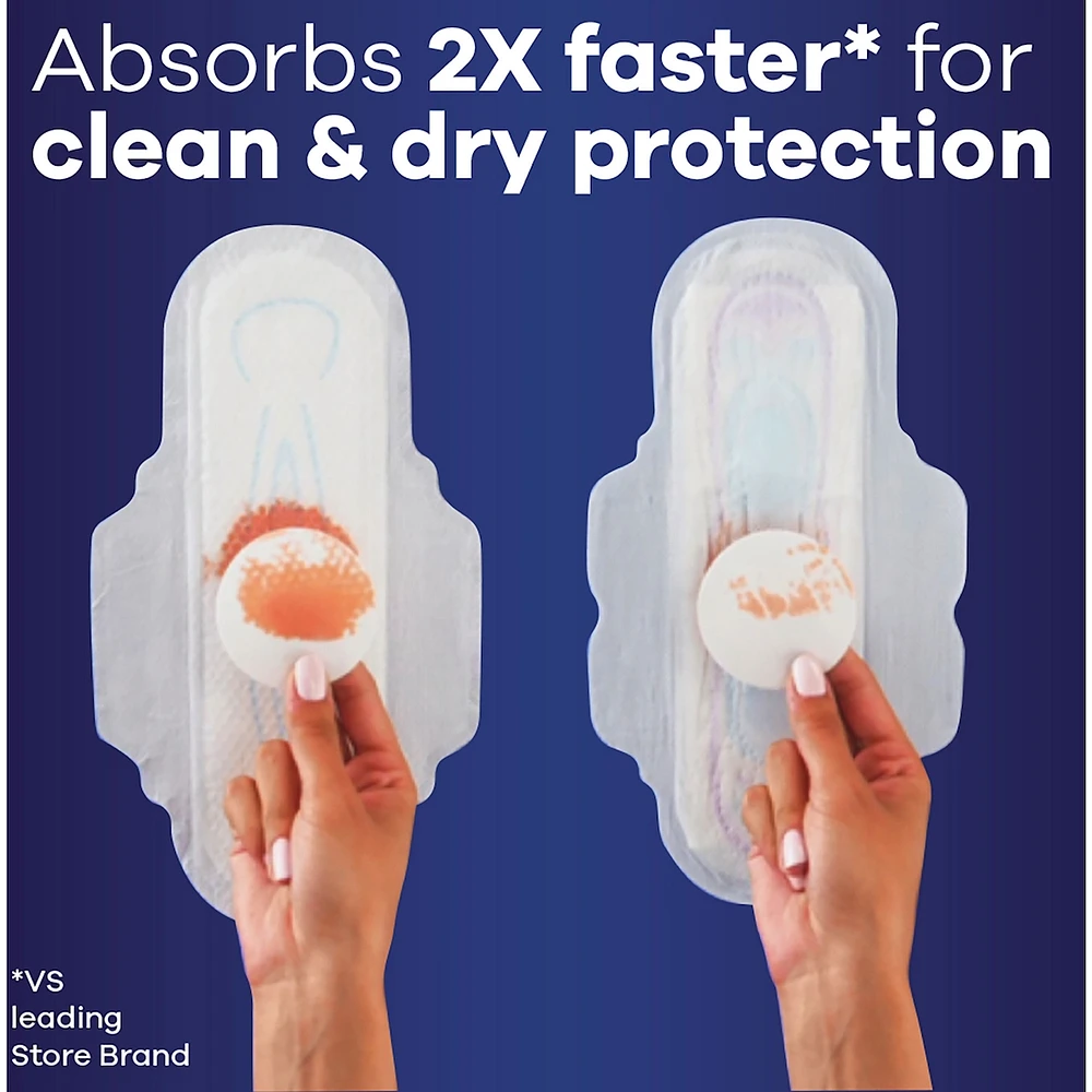Ultra Thin Overnight Pads with Flexi-Wings, Size 4, Overnight, Unscented