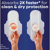 Ultra Thin Overnight Pads with Flexi-Wings, Size 4, Overnight, Unscented