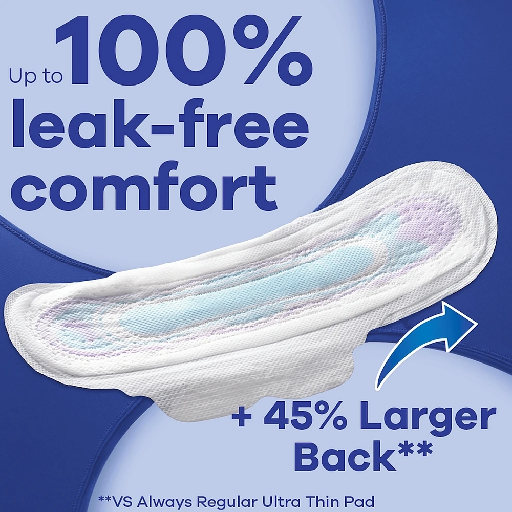 Ultra Thin Overnight Pads with Flexi-Wings, Size 4, Overnight, Unscented