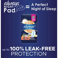 Ultra Thin Overnight Pads with Flexi-Wings, Size 4, Overnight, Unscented