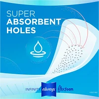 Serviettes Always Infinity FlexFoam sans ailes, taille 2, flux abondant, zéro fuites et zéro sensation, np, 32 u
