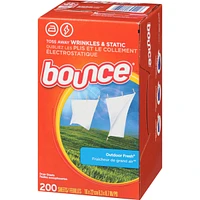 Dryer Sheets, 200 Sheets, Outdoor Fresh Scent Fabric Softener Sheets, Reduces Static, Softens and Fights Wrinkles
