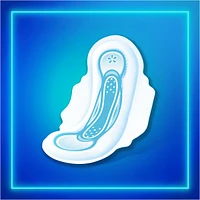 Always Maxi Pads Size 2 Long Super Absorbency Unscented with Wings, 32 Count
