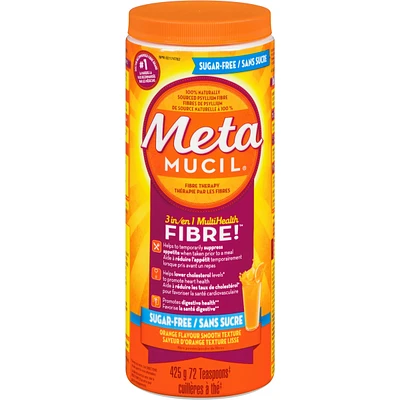Fibres MultiSanté 3 en 1! Supplément de fibres en poudre, sans sucre, orange, 425 g