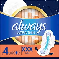 Always Maxi Pads Size Overnight Absorbency Unscented with Wings