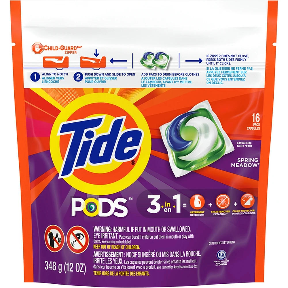Liquid Laundry Detergent Pods, Spring Meadow