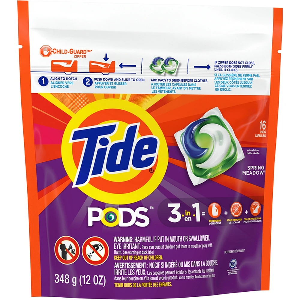 Liquid Laundry Detergent Pods, Spring Meadow