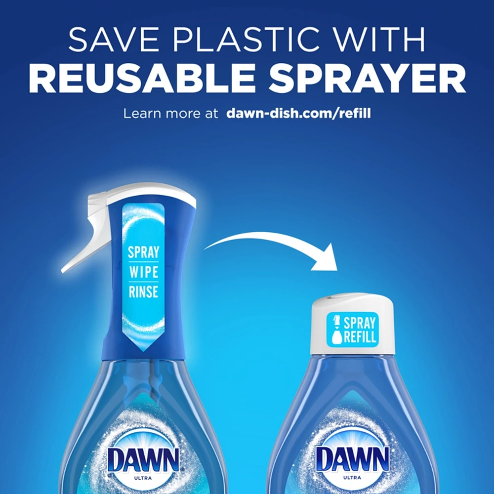 Vaporisateur pour la vaisselle Powerwash, trousse de départ de savon à vaisselle liquide, Frais