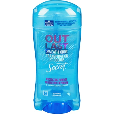 Secret Outlast Sweat & Odor Clear Gel Women's Antiperspirant Deodorant, Protecting Powder Scent, 73 grams