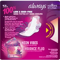 Always Radiant Pads, Size 2, Heavy Flow Absorbency, Scented, 13 Count
