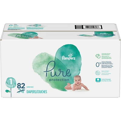 Pure Protection Newborn Diapers Size 1 82 Count