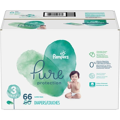 Pure Protection Diapers Size 3 66 Count