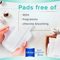 Always Pure Cotton with FlexFoam Pads Heavy Flow Size 2, 24 Count