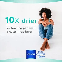 Always Pure Cotton with FlexFoam Pads Regular Absorbency Size 1, 28 Count