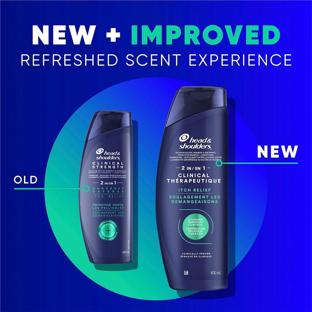 Head & Shoulders Clinical Dandruff Defense Intensive Itch Relief 2in1, 400 mL
