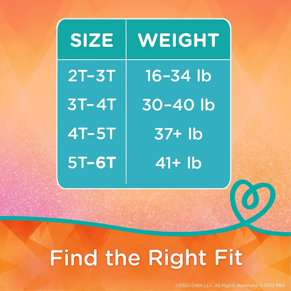 Pampers Easy Ups Training Underwear Girls Size 7 5T-6T 46 Count