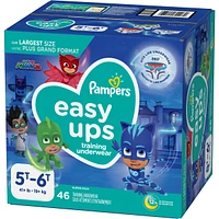 Pampers Easy Ups Training Underwear Boys Size 7 5T-6T 46 Count