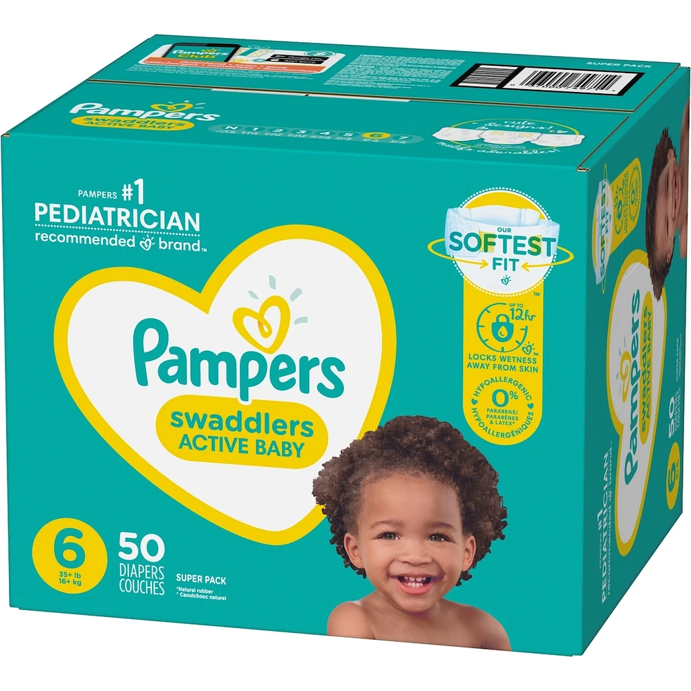 Pampers Swaddlers Active Baby Diapers Size 6 50 Count