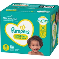 Pampers Swaddlers Active Baby Diapers Size 6 50 Count