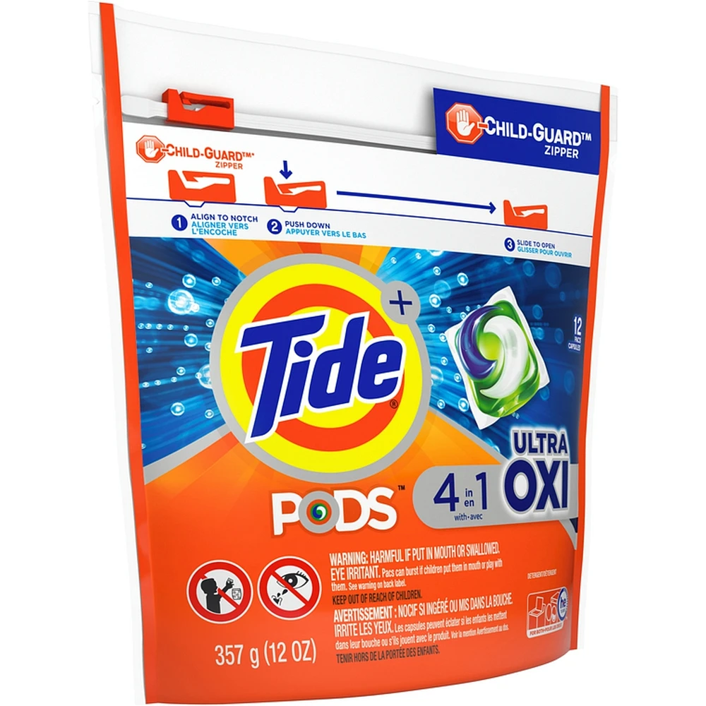 Ultra Oxi Liquid Laundry Detergent Pods, 12 Count