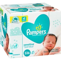 Pampers Baby Wipes Sensitive Perfume Free 6X Pop-Top Packs 336 Count