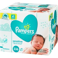 Pampers Baby Wipes Sensitive Perfume Free 6X Pop-Top Packs 336 Count