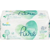 Pampers Aqua Pure Sensitive Baby Wipes 2X Pop-Top 112 Count